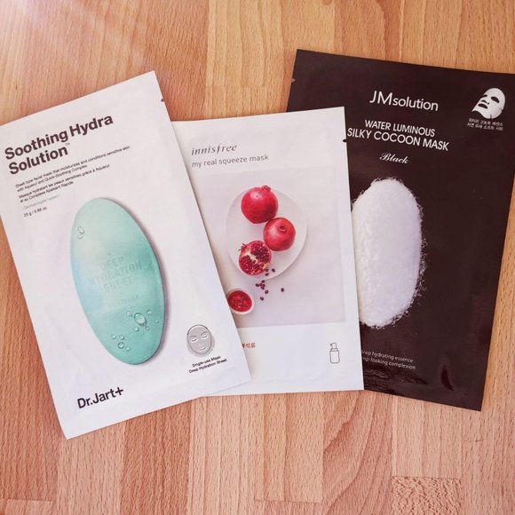 3 face sheet masks Dr. Jart+, Innisfree, JM Silk - Picture 1 of 4